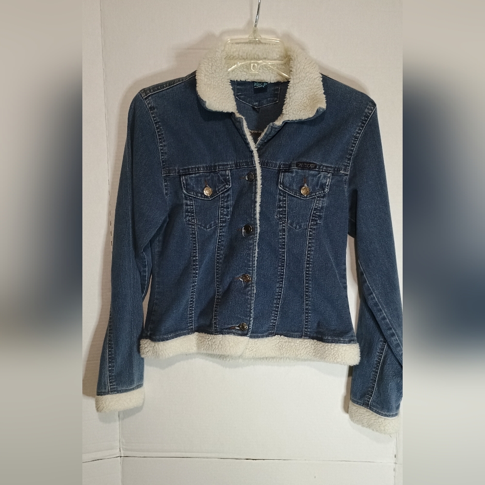 Denim Sherpa-Lined Jacket Size 12-30 (Read)